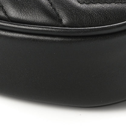 Gucci Calfskin Matelasse GG Marmont Belt Bag 75 30 Black 12 of 12