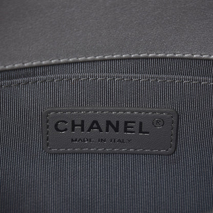 Chanel Metallic Calfskin Quilted Medium Boy Flap Silver 6 of 8