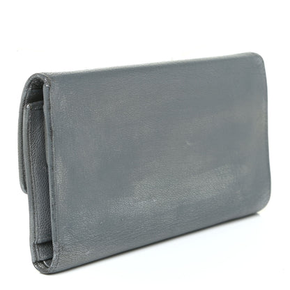 Chanel Metallic Goatskin Large Flap Wallet Silver 3 of 15