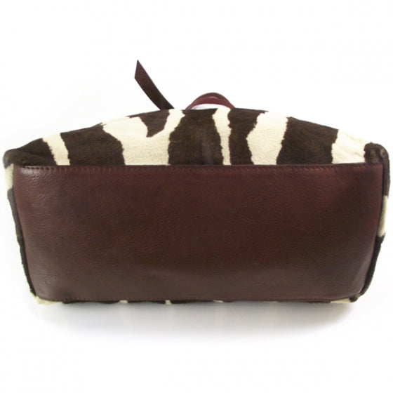 Calf Hair Zebra Print Tote