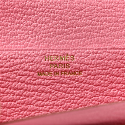 Hermes Chevre Mysore Bearn Gusset Wallet Rose Confetti 6 of 7
