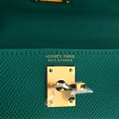 Hermes Epsom Mini Kelly Sellier 20 Vert Jade 6 of 11