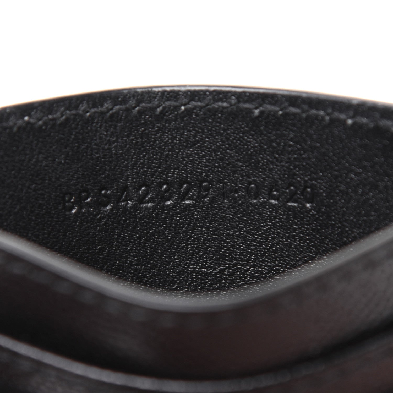 Saint Laurent Grain De Poudre Matelasse Chevron Monogram Credit Card Case Black 9 of 11