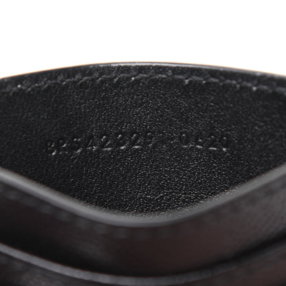 Saint Laurent Grain De Poudre Matelasse Chevron Monogram Credit Card Case Black 9 of 11