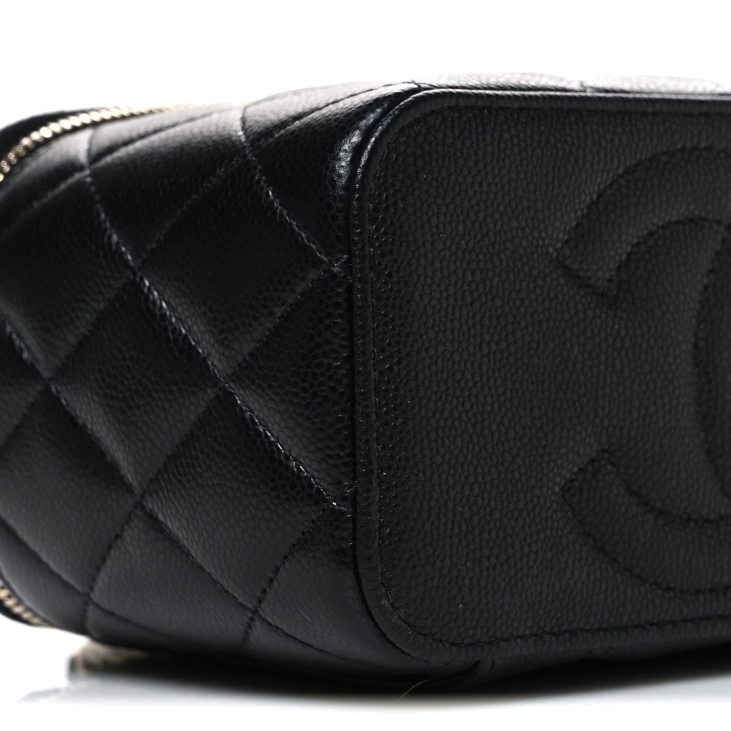 Chanel Caviar Quilted Small Vanity Case With Chain Black 9 of 10