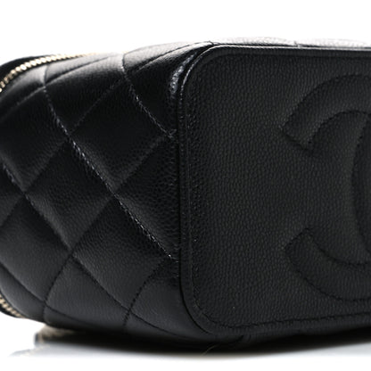 Chanel Caviar Quilted Small Vanity Case With Chain Black 9 of 10