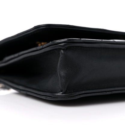 Chanel Lambskin Quilted Wallet On Chain WOC Black 9 of 15