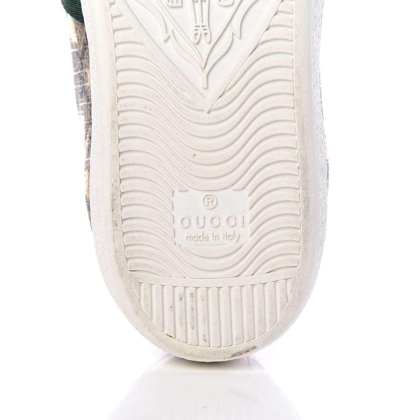 GG Supreme Monogram Bees Ayers Web Womens Ace Sneakers 38 Beige Oro Green Red