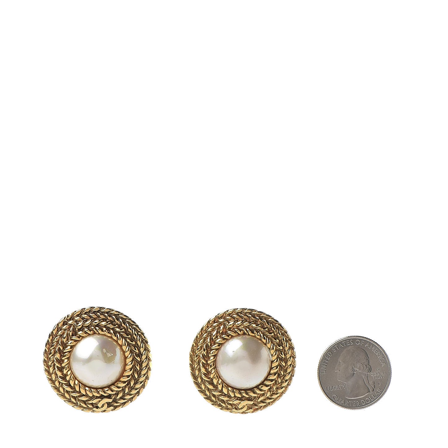 Pearl Clip On Earrings Gold