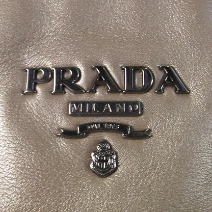 Prada Leather Pleated Bauletto Champagne 6 of 12