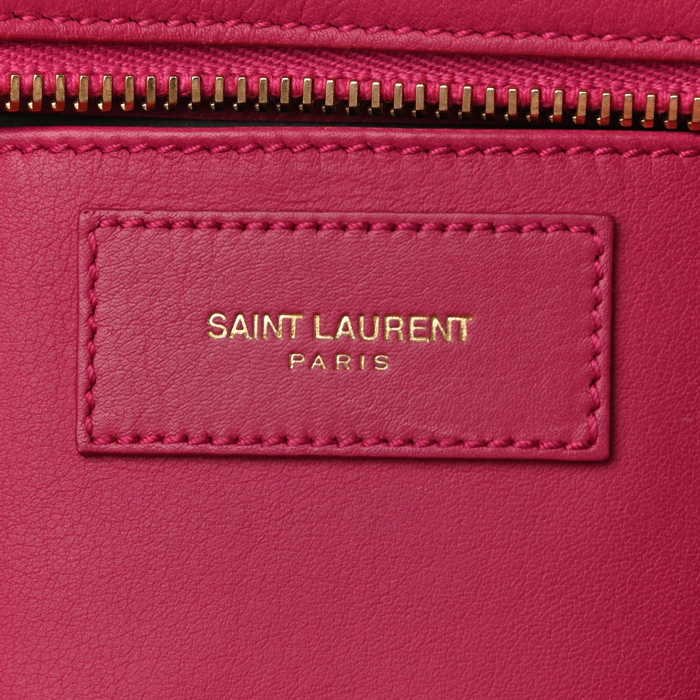 Calfskin Small Classic Y Cabas Fuchsia