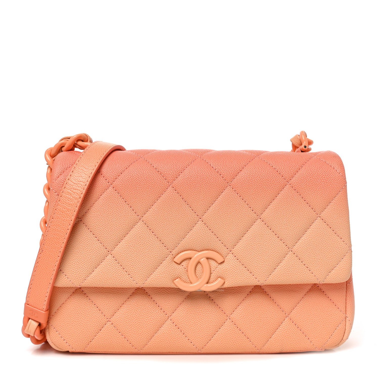Chanel Shaded Caviar Quilted My Everything Small Flap Orange Light Orange 1 of 10