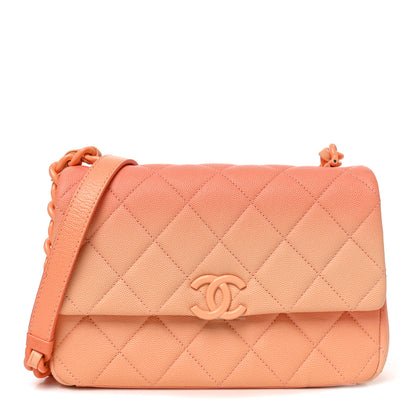 Chanel Shaded Caviar Quilted My Everything Small Flap Orange Light Orange 1 of 10