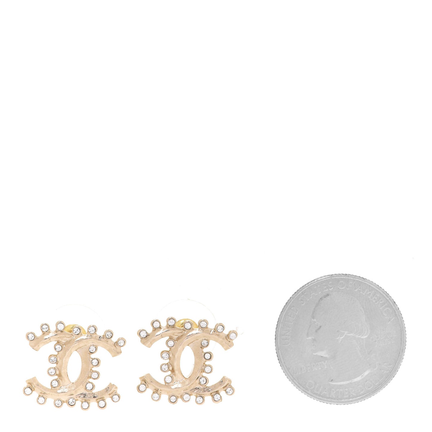 Crystal CC Earrings Gold