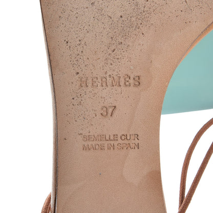 Hermes Lacquered Wood Sandals 37 6 of 10