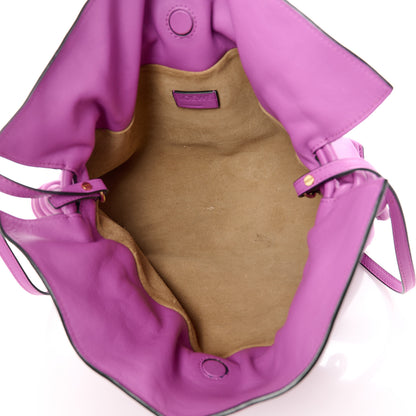 Loewe Calfskin Flamenco Knot Clutch Purple 5 of 10