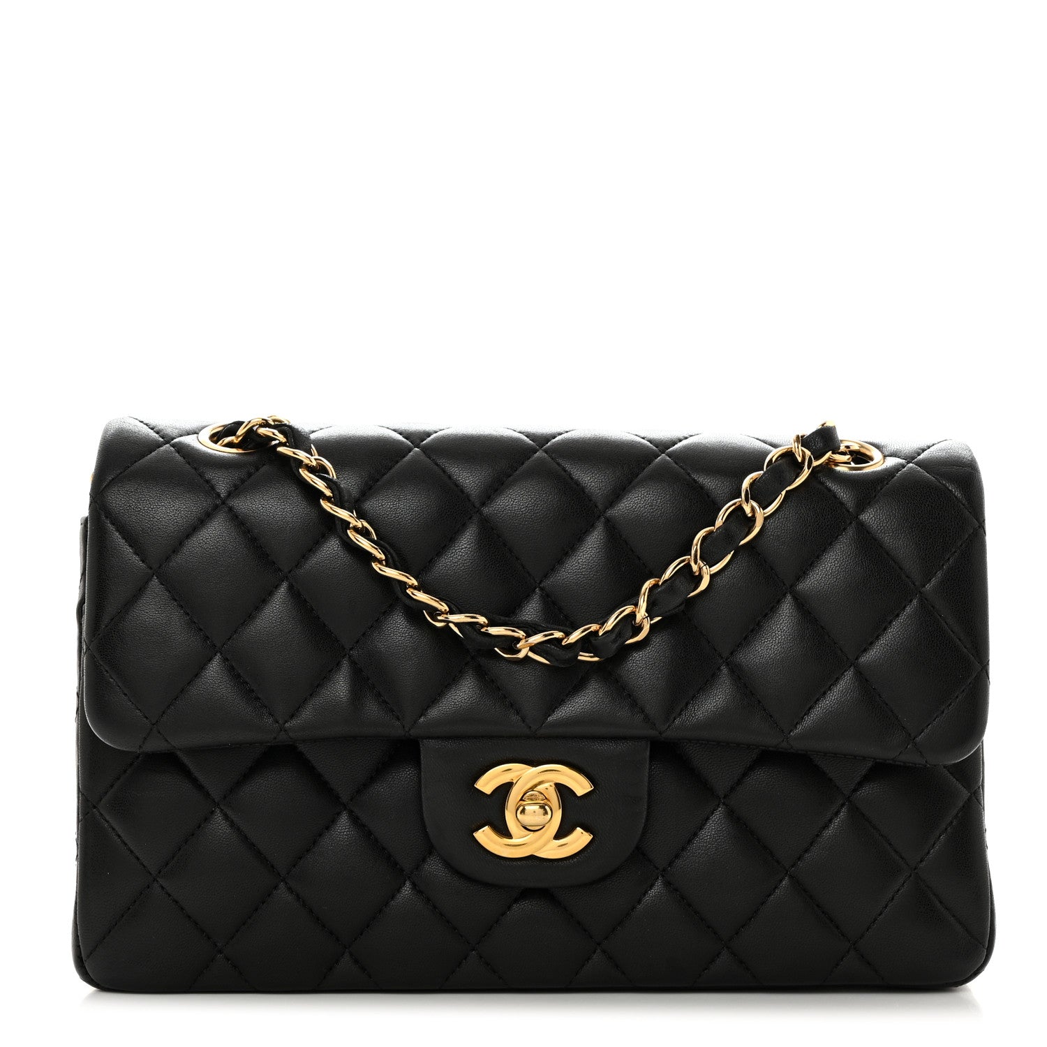 Chanel Lambskin Quilted Small Double Flap Black 1 of 11