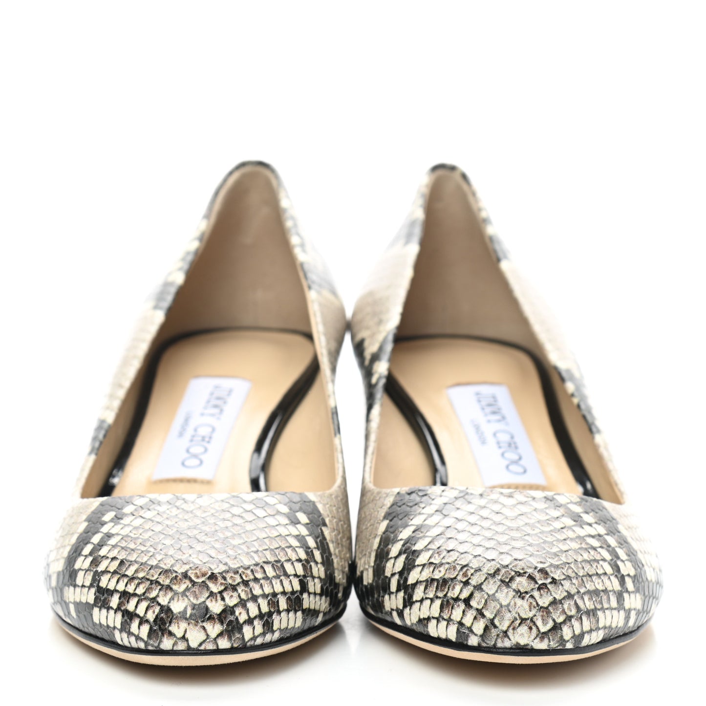 Calfskin Python Embossed Jessie Pump 37.5 Natural