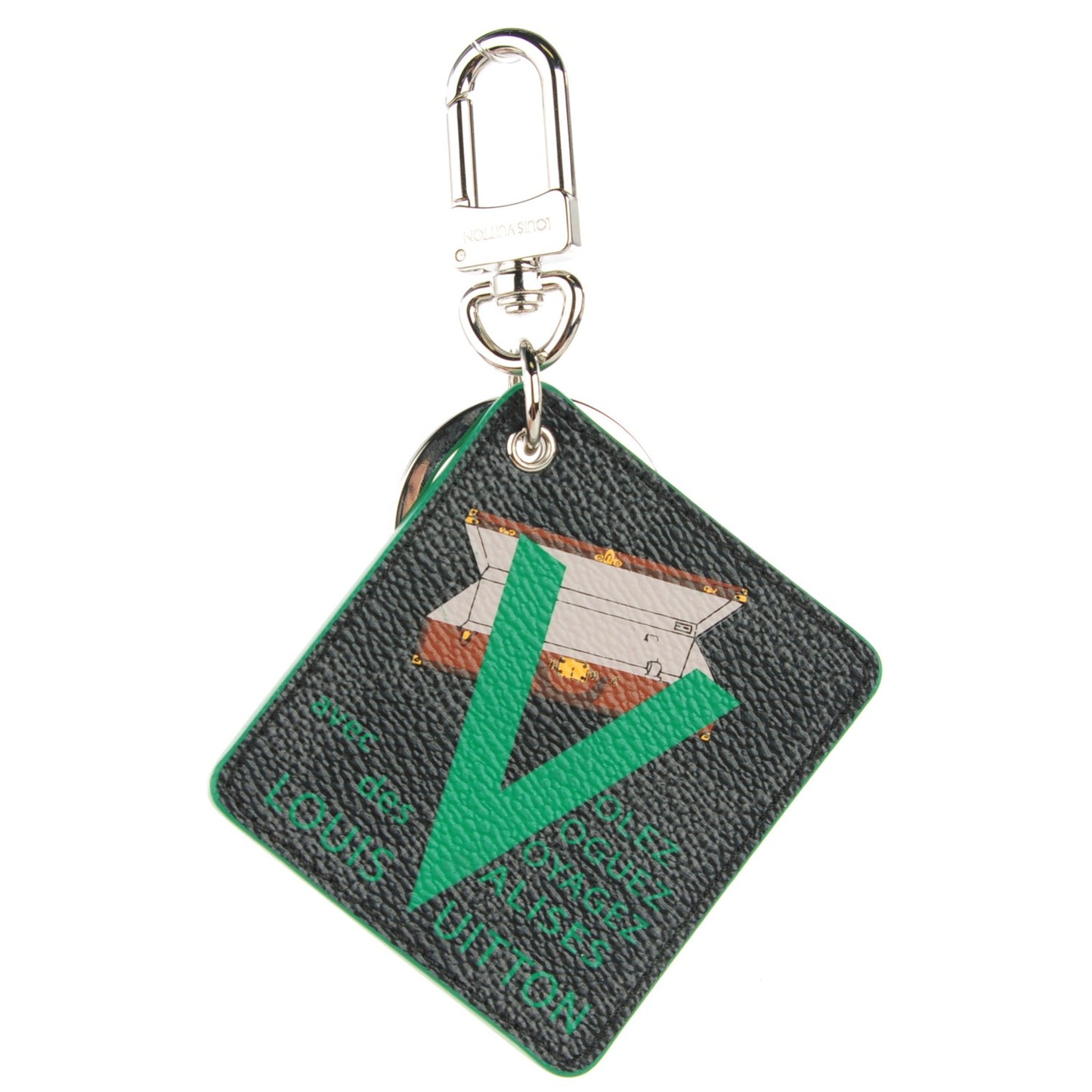 Damier Graphite Illustre V Key Holder Green