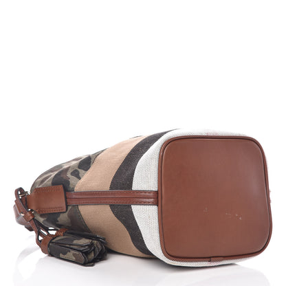 Burberry Canvas Mega Check Camouflage Mini Susanna Hobo Russet Brown 5 of 10