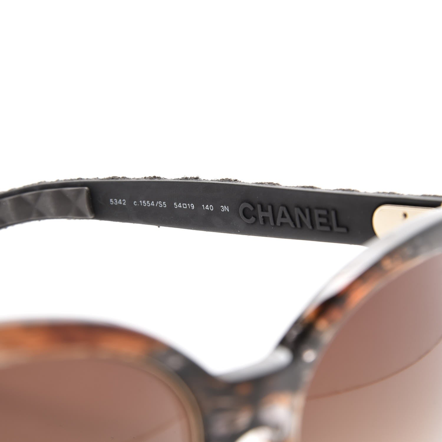 Chanel Denim Quilted Pantos Spring Polarized Sunglasses 5342 Brown 5 of 7
