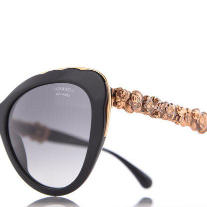 Chanel Polarized Bijou Cat Eye Sunglasses 5354 Black 5 of 9