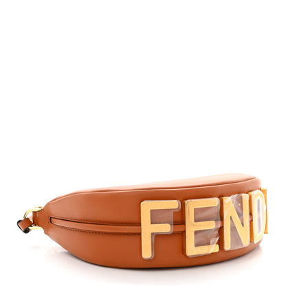 Fendi Vitello Grace Matte Mini Fendigraphy Hobo Bag Brandy 4 of 12
