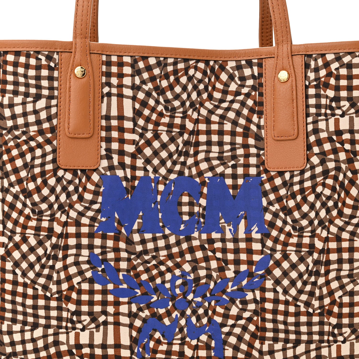 MCM Visetos Medium Liz Reversible Shopper Tote Cognac 12 of 16