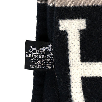 Hermes Wool Cashmere Avalon III Pillow PM Ecru Black 3 of 4