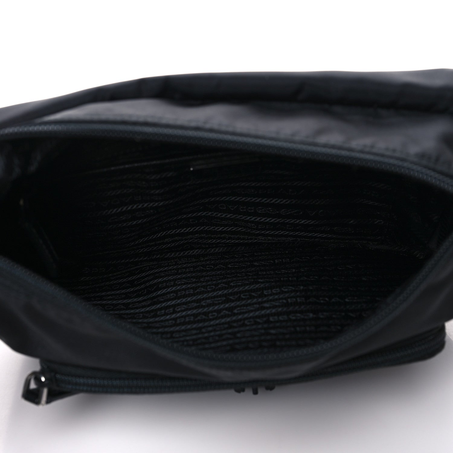 Prada Tessuto Nylon Saffiano Small Vela Messenger Black 5 of 8