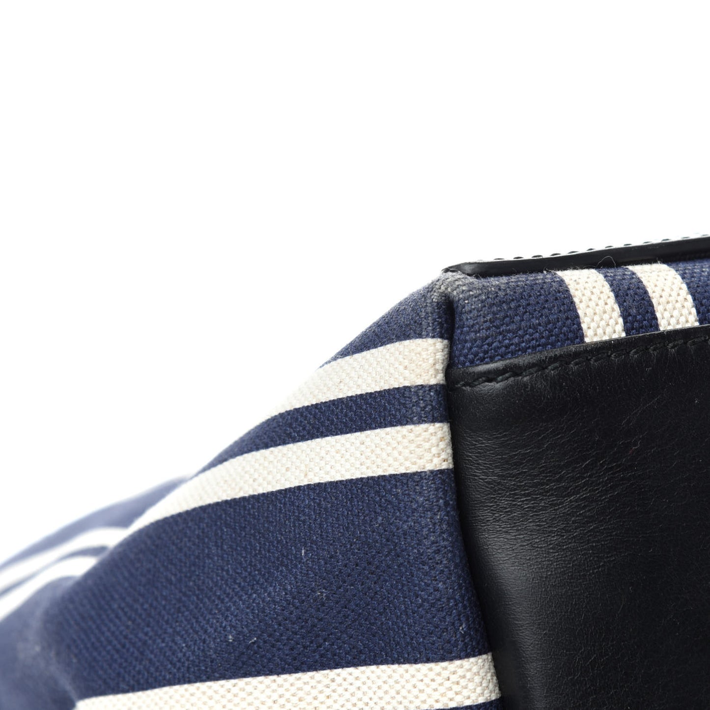 Canvas Navy Striped Cabas M Navy