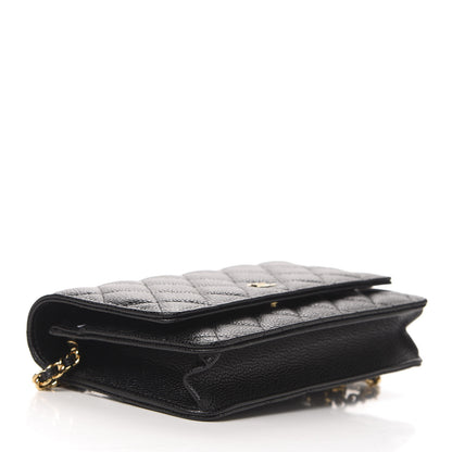 Chanel Caviar Quilted Wallet On Chain WOC Black 4 of 12