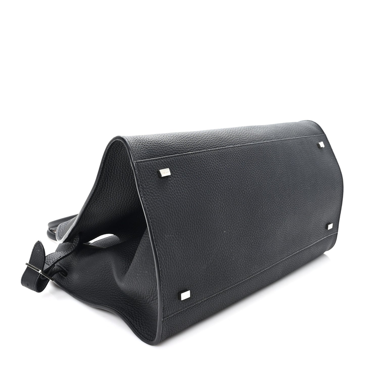 Matte Grained Calfskin Soft Margaux 15 Black
