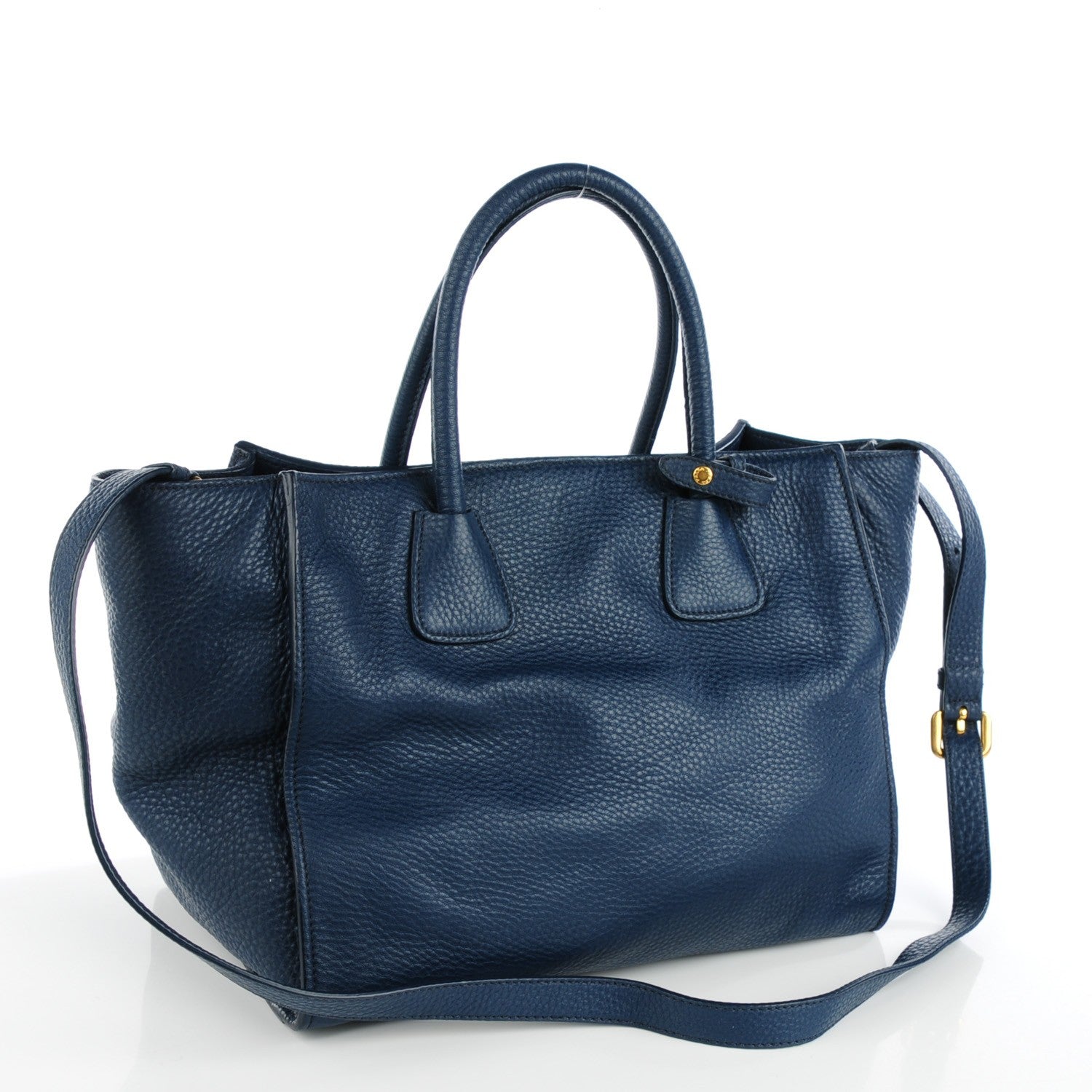 Prada Vitello Daino Shopping Tote Bleuette 3 of 8