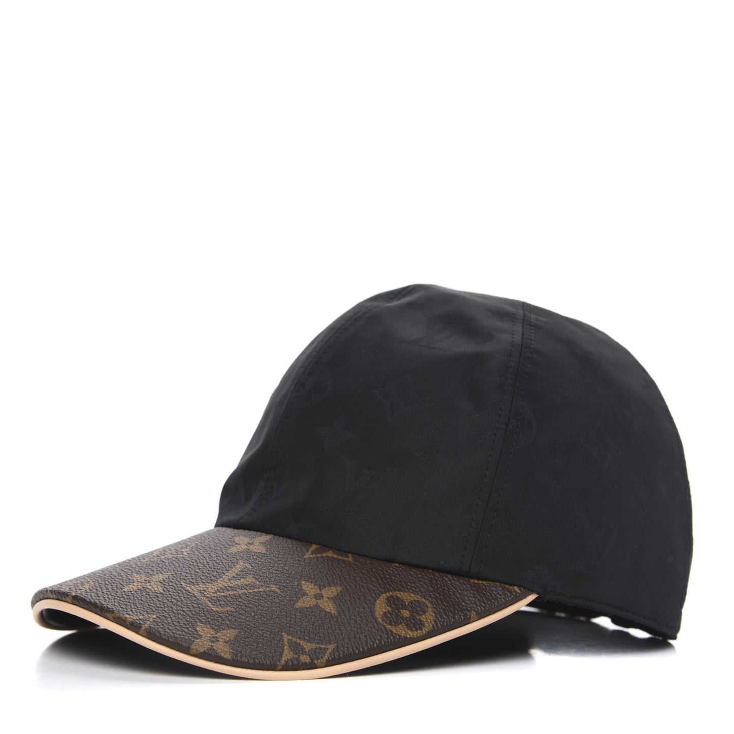 Polyester Silk Monogram LV Get Ready Cap M Black