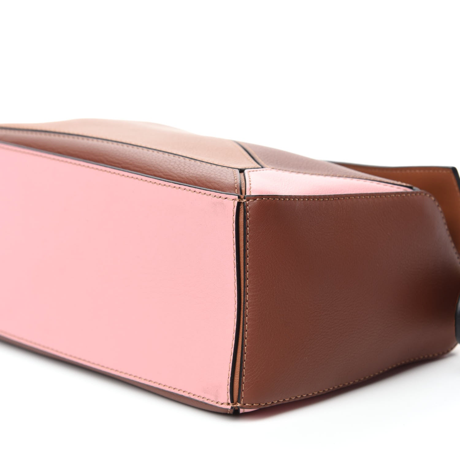 Loewe Calfskin Small Puzzle Bag Tan Medium Pink 7 of 9