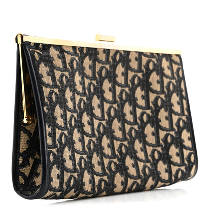 Christian Dior Monogram Clutch Navy Blue 3 of 6