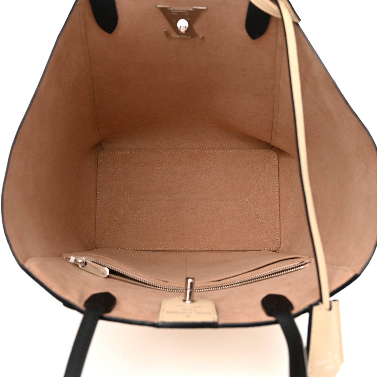 Louis Vuitton Calfskin Lockme Go Tote Black Vanilla 5 of 10