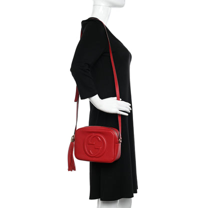 Gucci Pebbled Calfskin Small Soho Disco Bag Tabasco Red 2 of 15