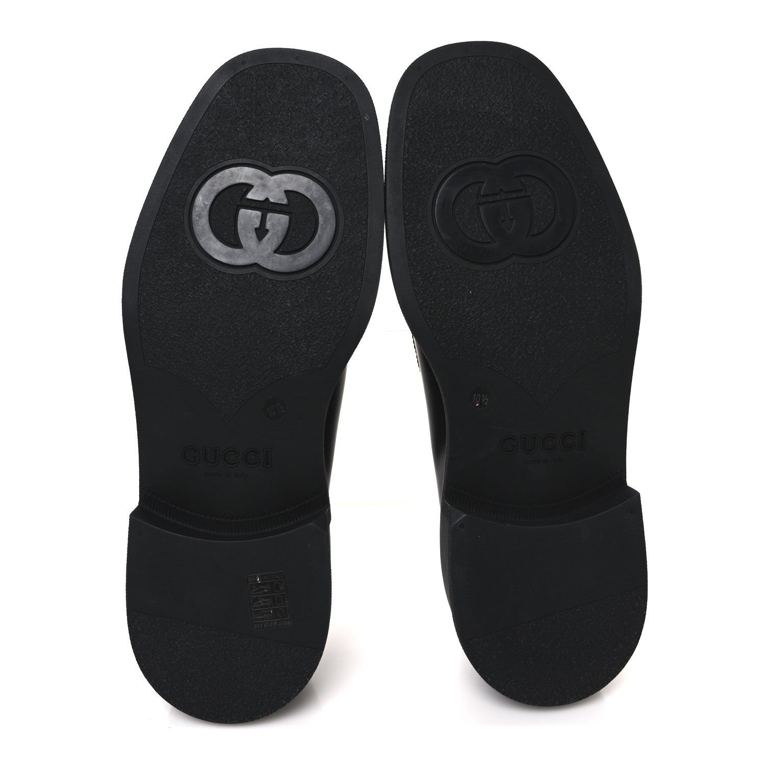 Gucci Calfskin Horsebit Mens Chunky Loafers 10.5 Black 7 of 10