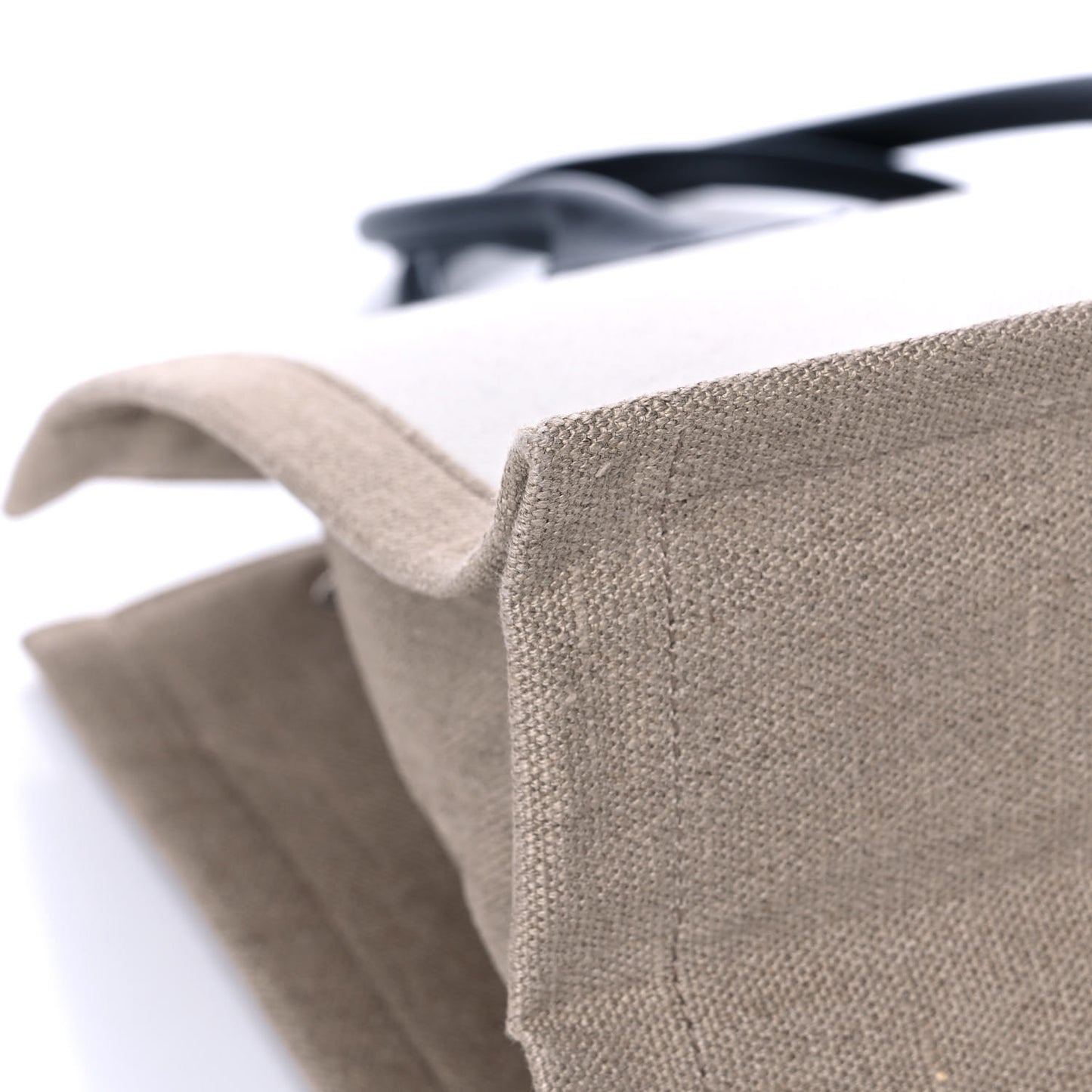 Linen Calfskin Small Rive Gauche Tote Optic White