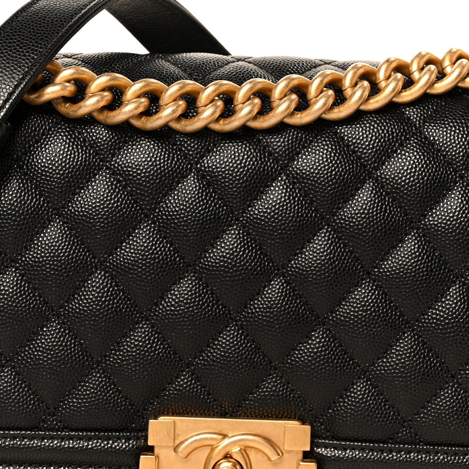 Chanel Caviar Quilted Medium Boy Flap Black 7 of 9
