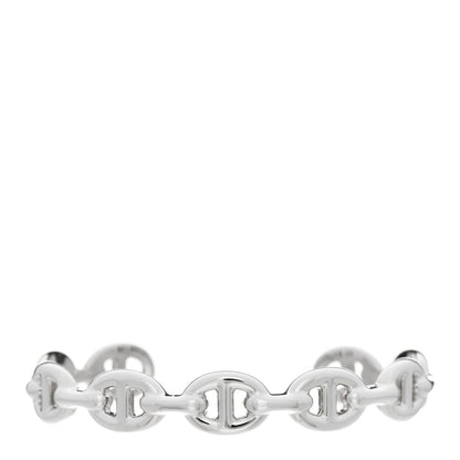 Hermes Sterling Silver MM Chaine d'Ancre Enchainee Cuff Bracelet SH 1 of 3