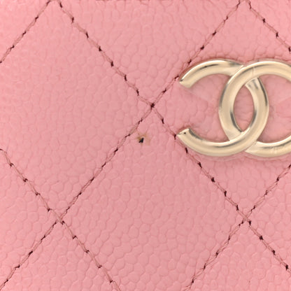 Chanel Caviar Quilted Small Handle With Care Vanity Case With Chain Pink 9 of 9