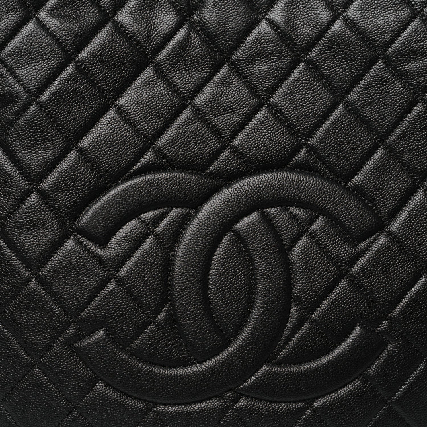 Chanel Caviar Quilted Expandable Zip Hobo Black 8 of 10
