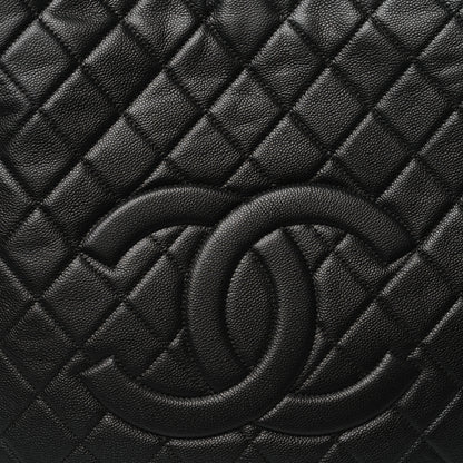 Chanel Caviar Quilted Expandable Zip Hobo Black 8 of 10