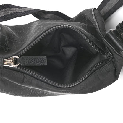 Gucci Nylon Monogram Fanny Pack Belt Bag Black 5 of 13