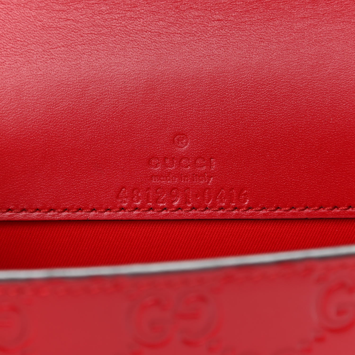 Gucci Guccissima Mini Cherry Chain Bag Hibiscus Red 6 of 9