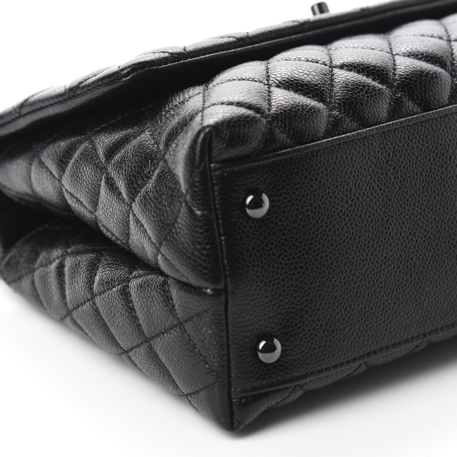 Chanel Caviar Quilted Small Coco Handle Flap So Black 6 of 10