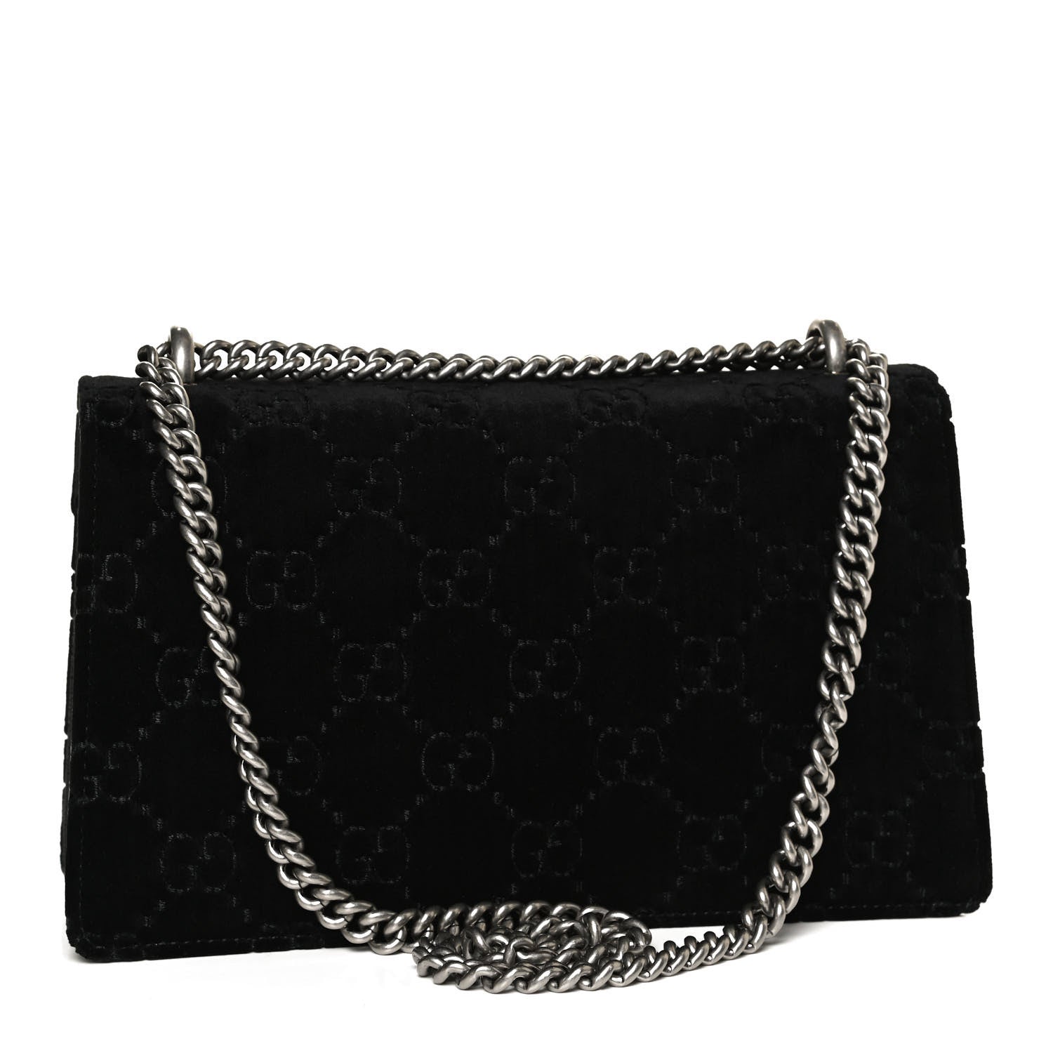 Gucci Velvet GG Monogram Small Dionysus Shoulder Bag Black 3 of 11